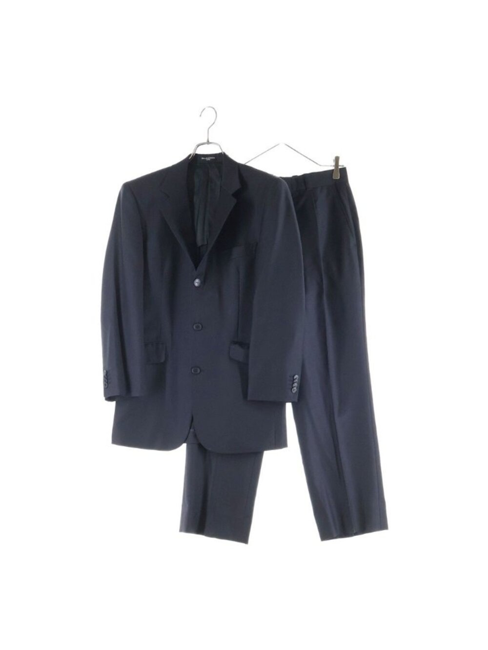 Balenciaga Taylor&lodge Wool Tailored Jacket Trousers Set Suit Black